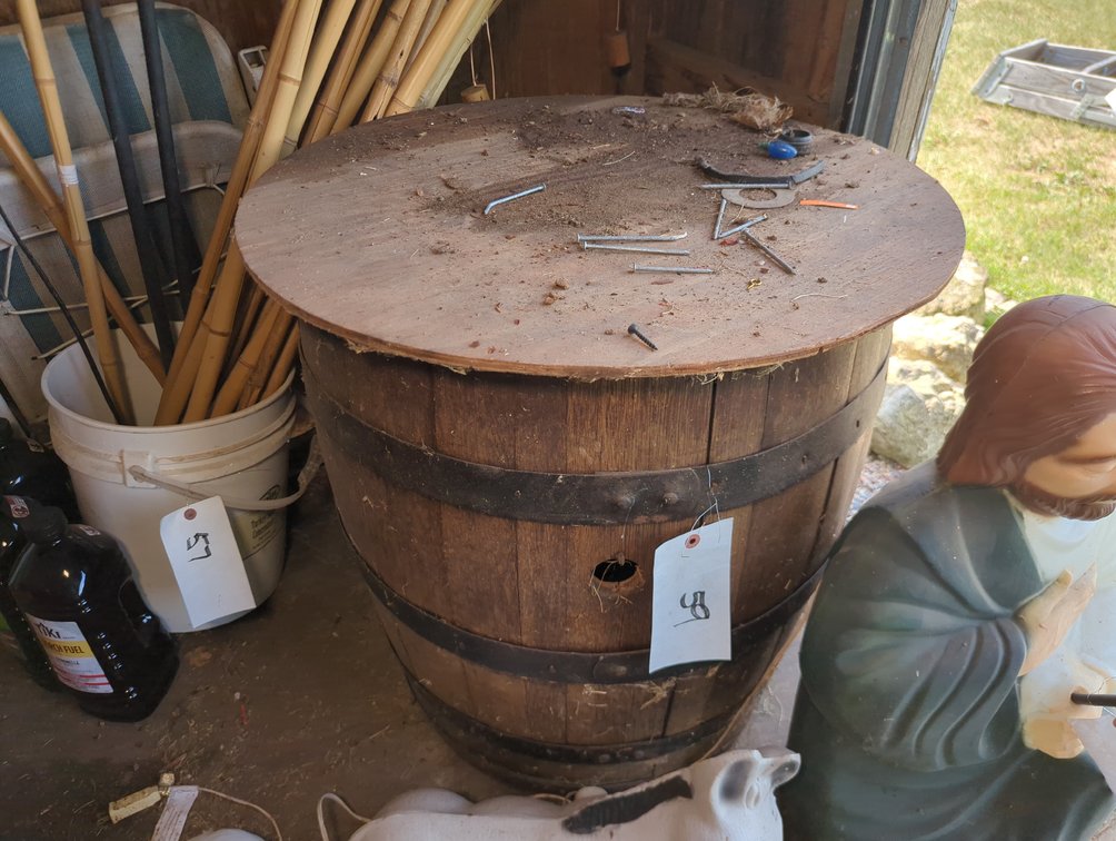 Whiskey Barrel Stand