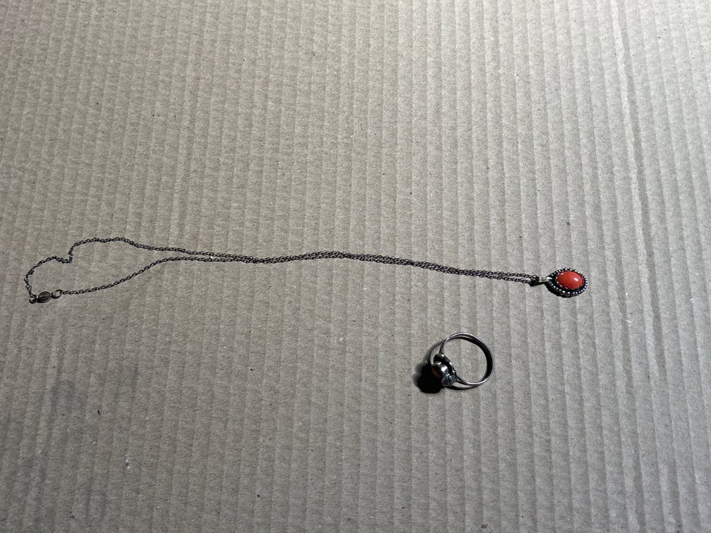 Silver ring and pendant
