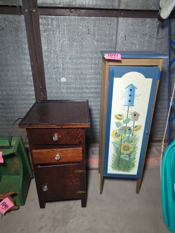 (2) Small Wood Cabinets
