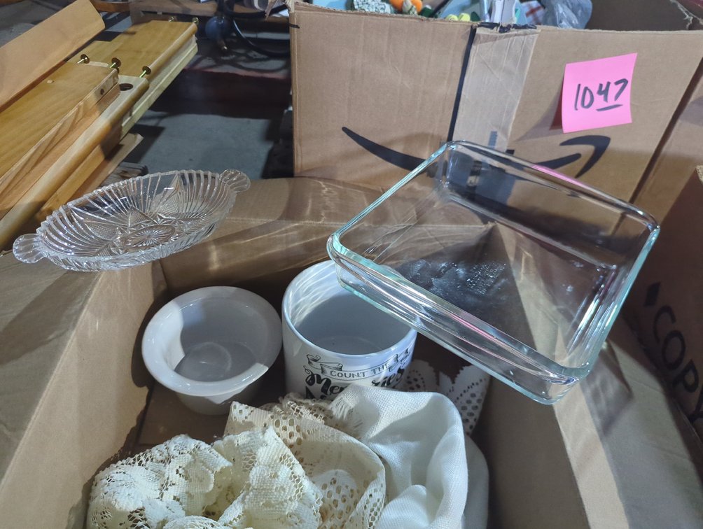 Pyrex Casserole Dish; Table Cloth and more