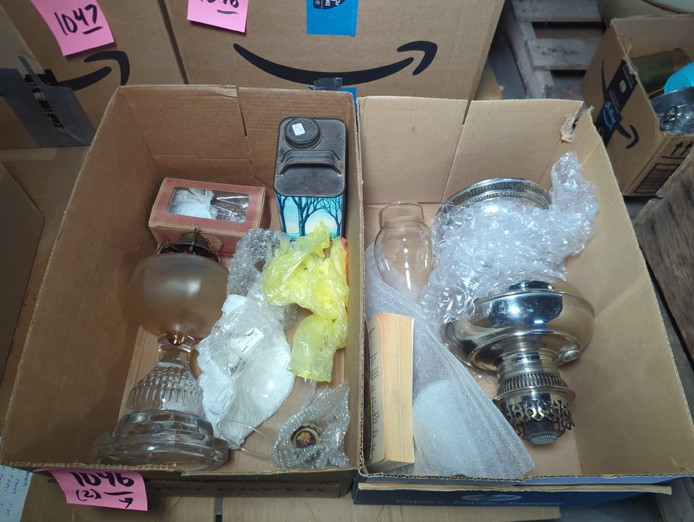 Oil Lamps; Syrup Tin; Candle