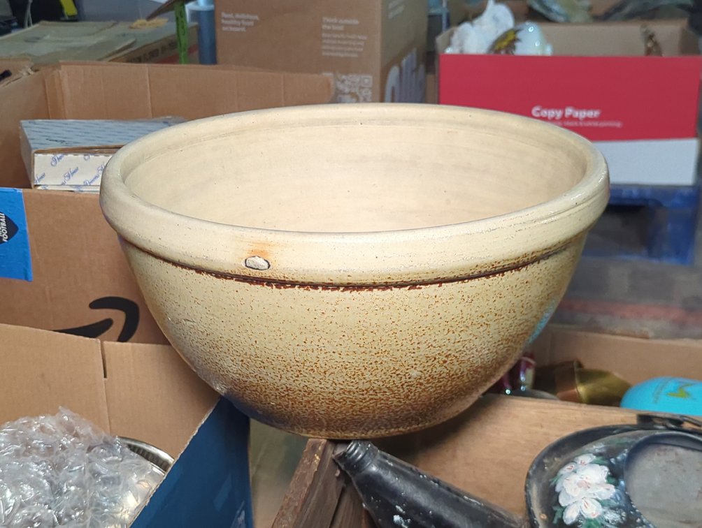 13" Stoneware Bowl; Anchor Hocking Party Bowl