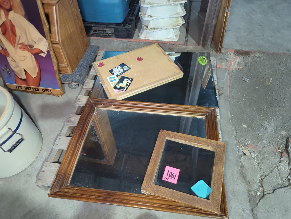 (3) Mirrors & Corkboard