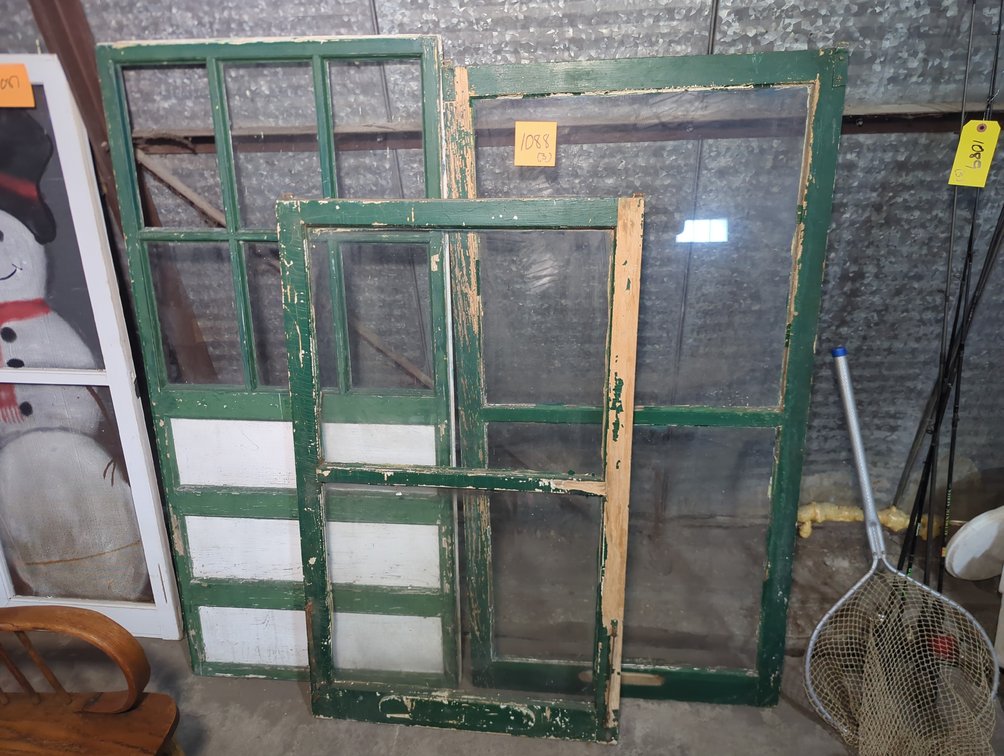 (3) Vintage Wood Windows