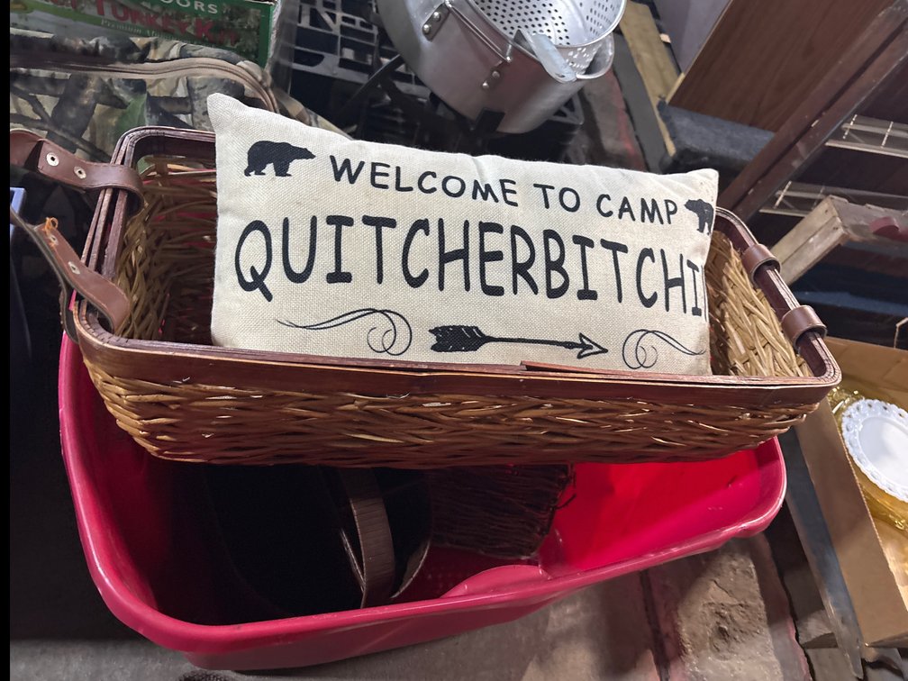 Tote with baskets, and Novelty Pillow