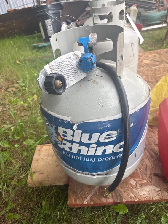 Propane tank, appears full