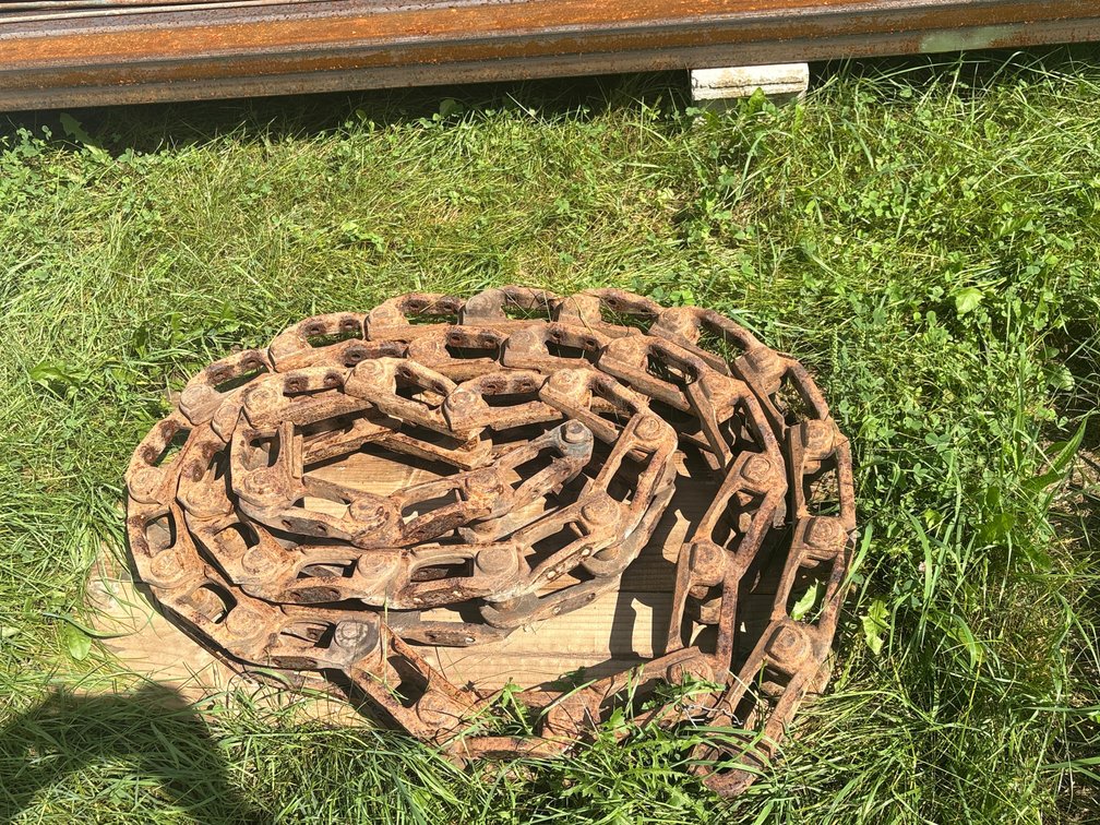 Roll of used track chain