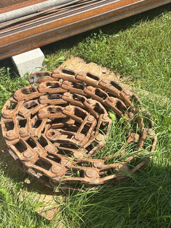 Roll of used track chain