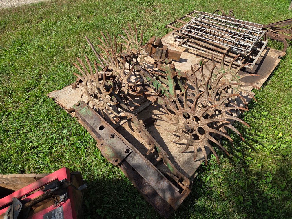 (4) Rotary Weeder Assemblies; (2) Frame Pieces