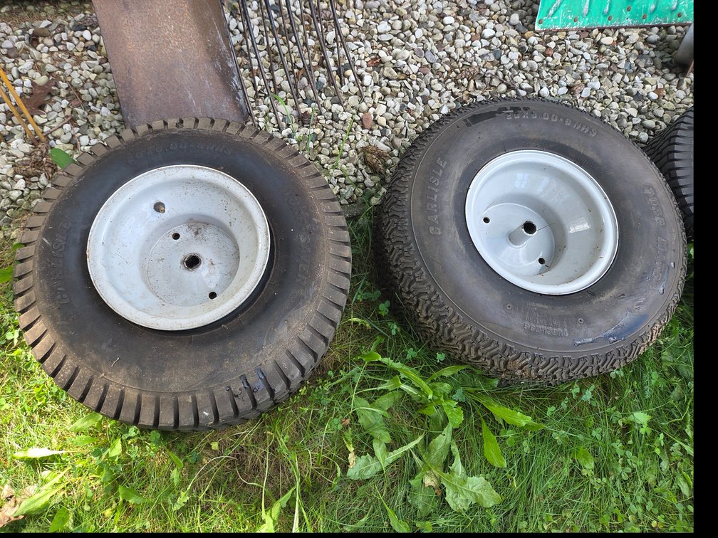 (2) 20x8.00-8 NHS Mower Wheels