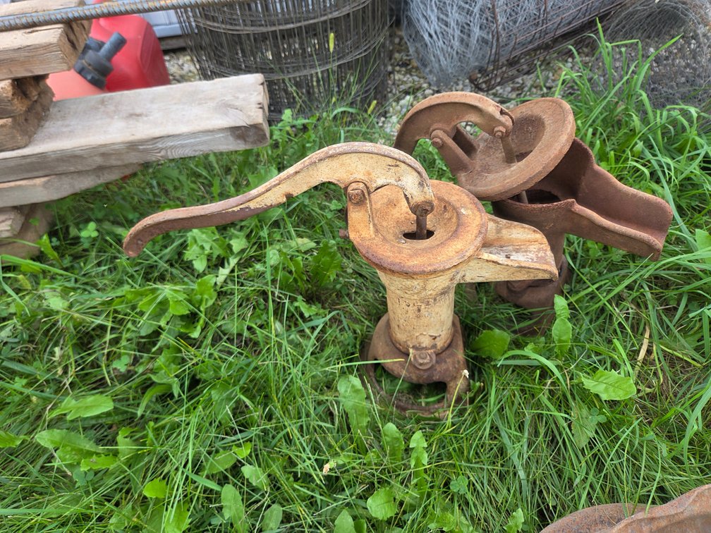 (2) Vtg Cistern Pumps; Vtg Wheel