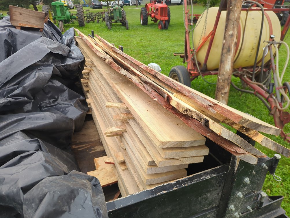 (3) Pile of Rough Cut Boards