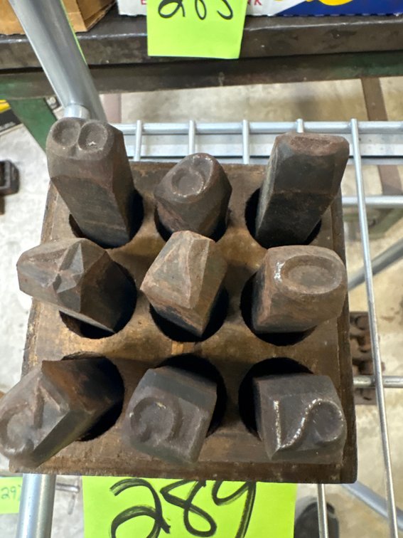 Metal punches 1/2 inch numbers