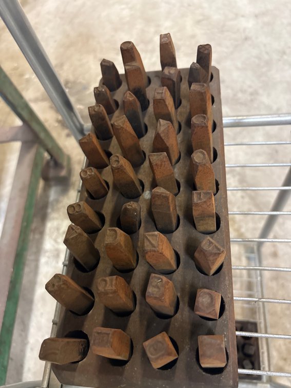 Metal punches 1/2 inch letters
