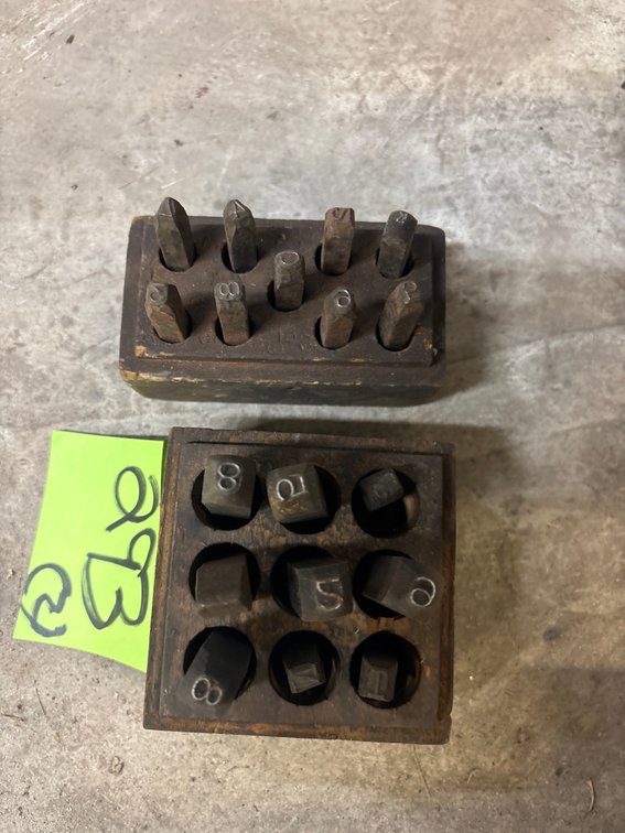 (2) metal punches number sets