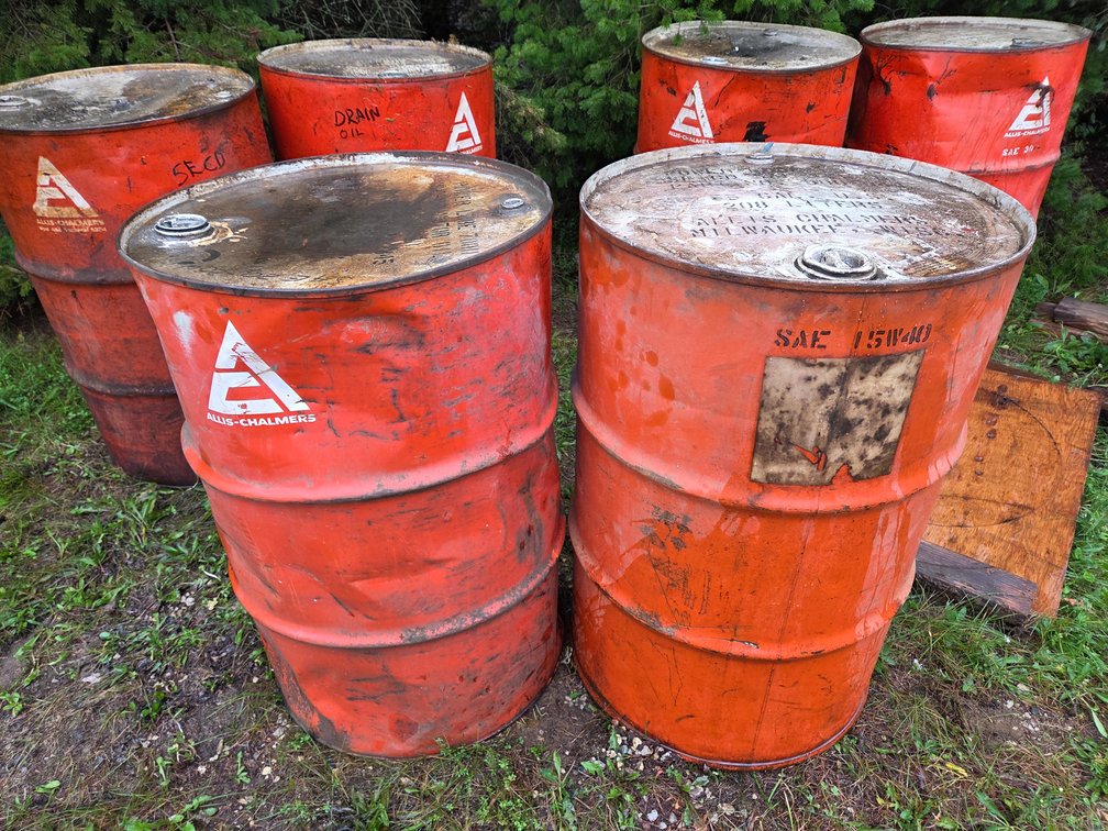 * (2) Allis Chalmers 55 Gallon Barrels