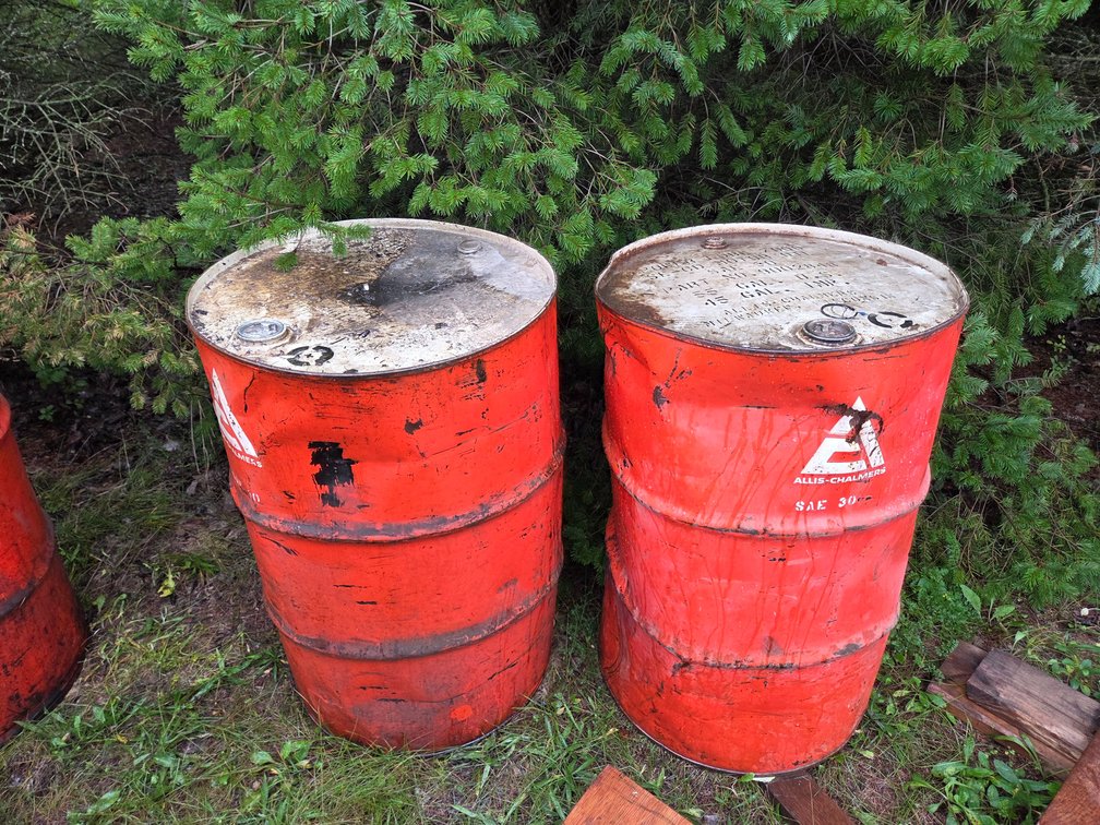 * (2) Allis Chalmers 55 Gallon Barrels