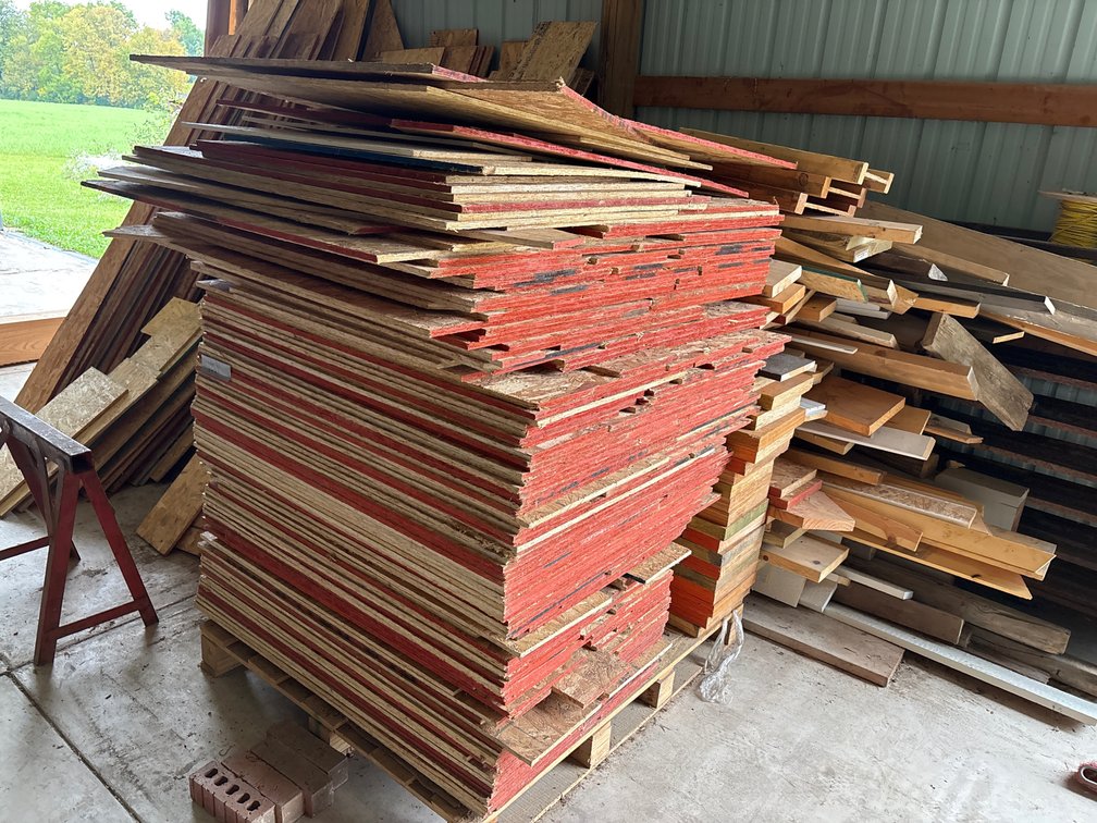 4ft OSB Scrap Pile and 2nd Pile of Boards
