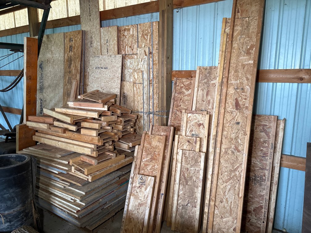Large Pile of OSB I Joists and Flooring Scraps