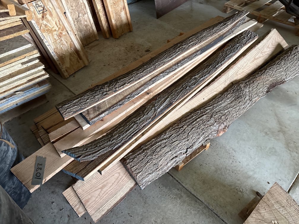 Pile of 8ft Rough Cut Boards
