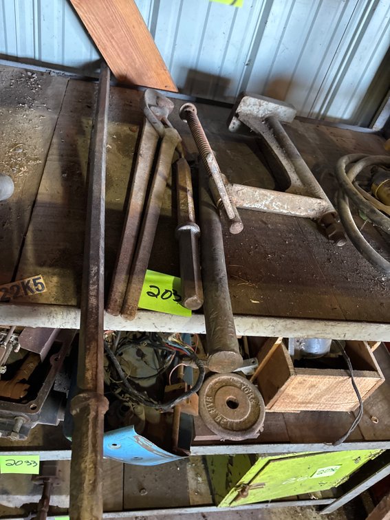 Large 21” Brass Punch; Clamp; Jack Hammer Chisels