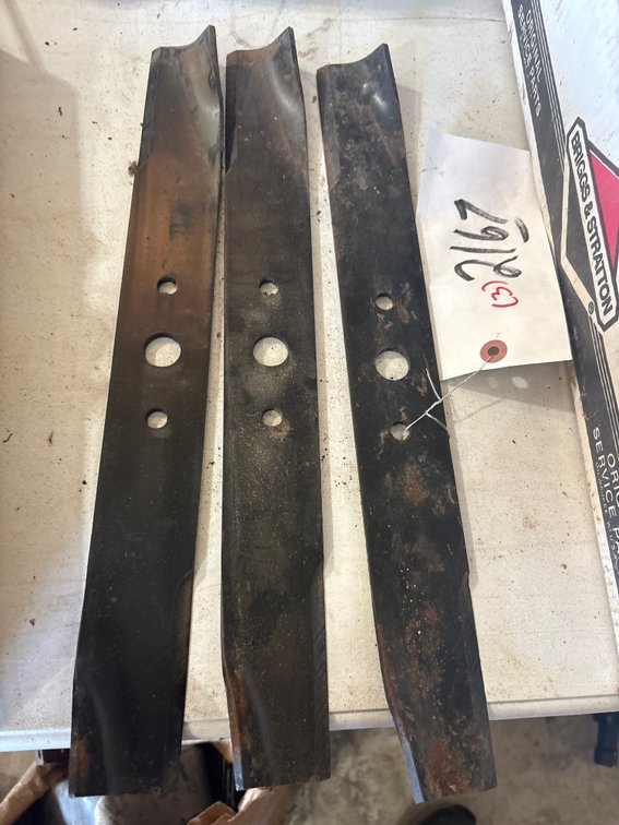 (3) new lawn mower blades