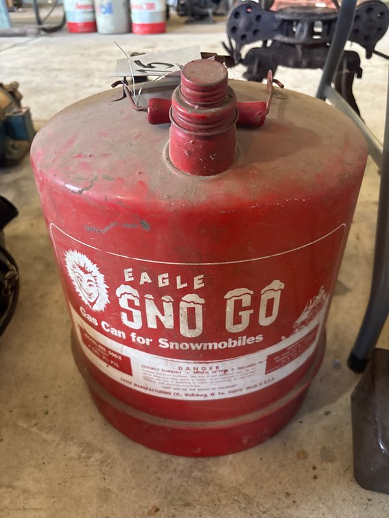 Eagle Sno Go vintage 6 gallon fuel can