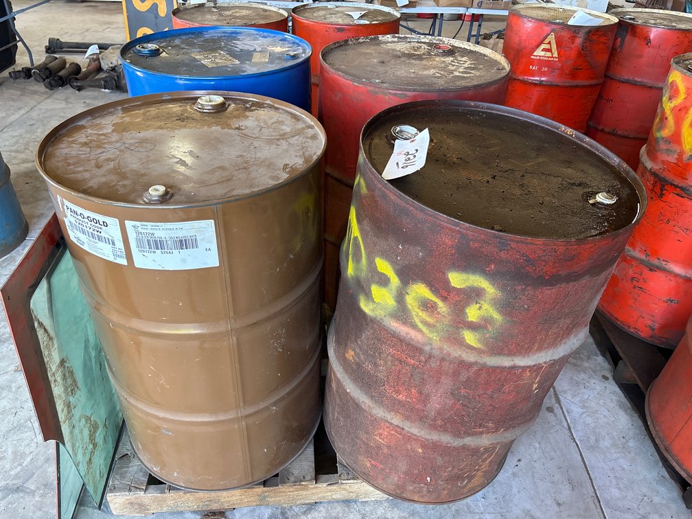 (4) 55 Gallon Metal Barrels