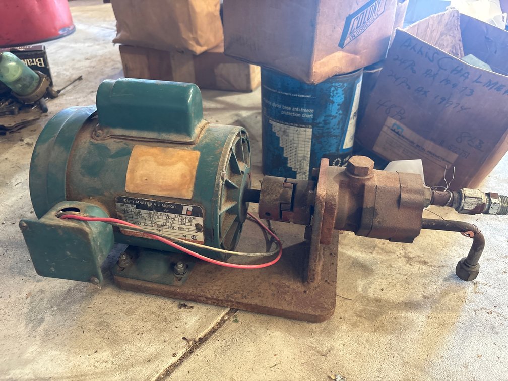 1 hp electric motor and fluid pump
