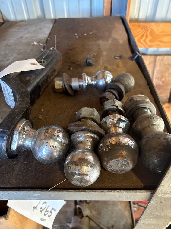 Various sized ball hitches