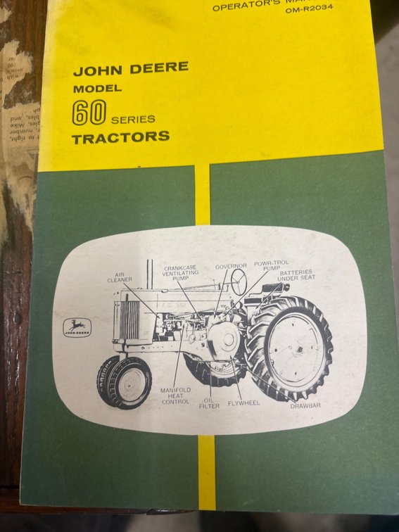 John Deere Model 60 Operators Manual