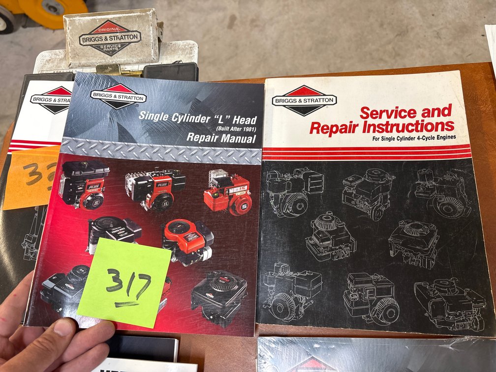 (2) Briggs Single Cylinder Repair Manuals