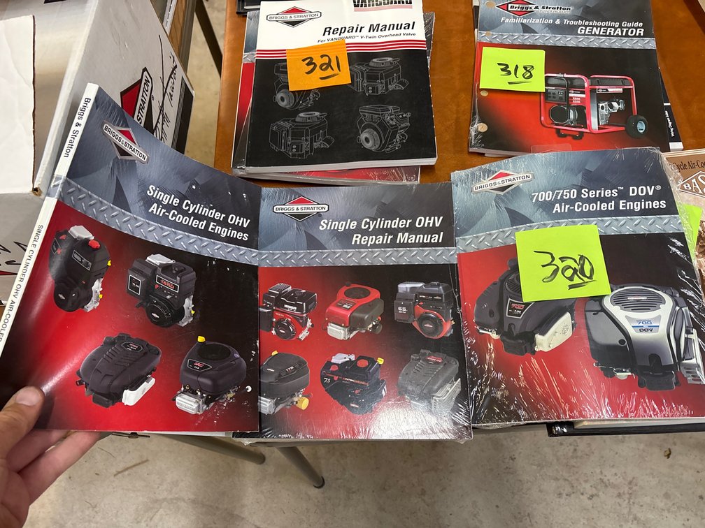 (3) Briggs Single Cylinder & Air Cooled Manuals