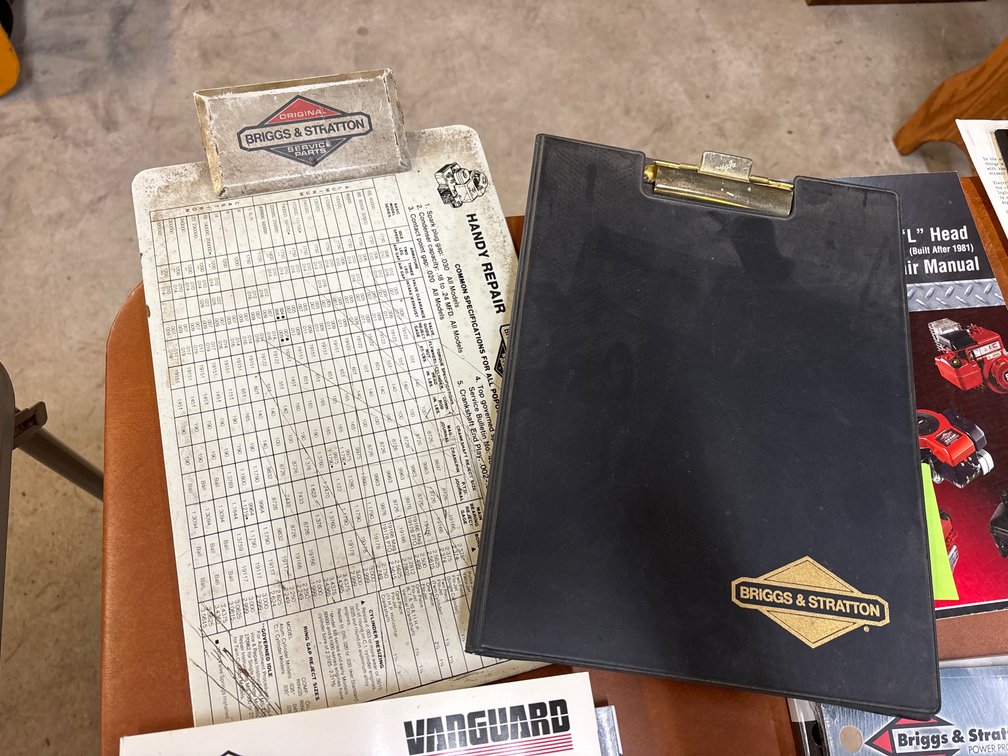 (2) Briggs Clipboards & (2) Manuals