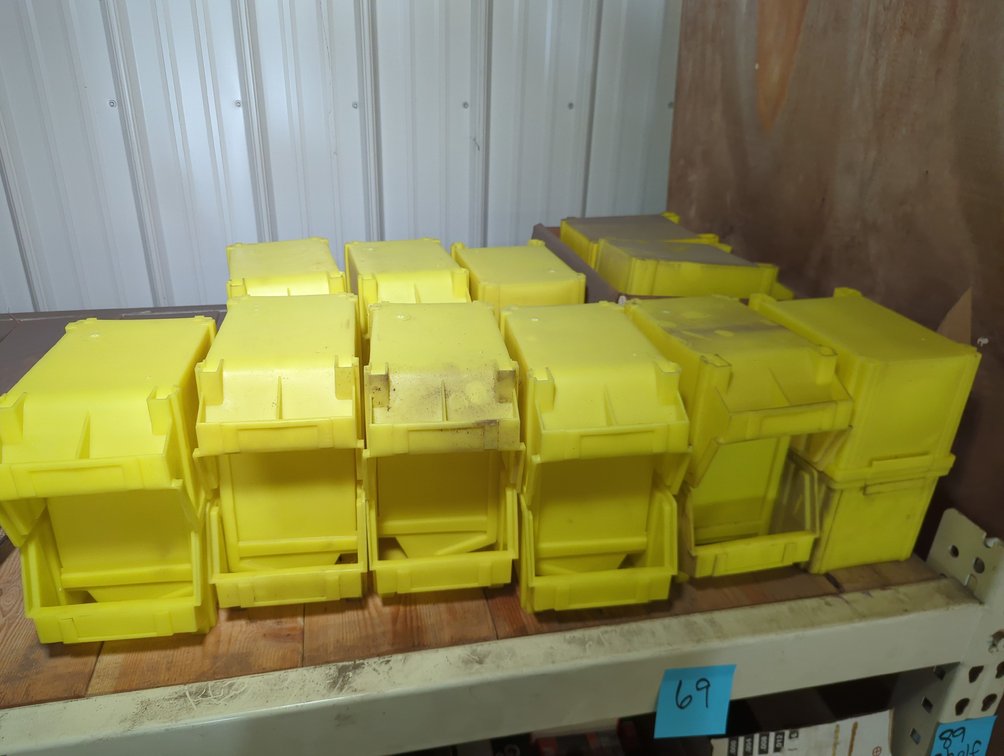 (33) Plastic Hardware Storage Bins
