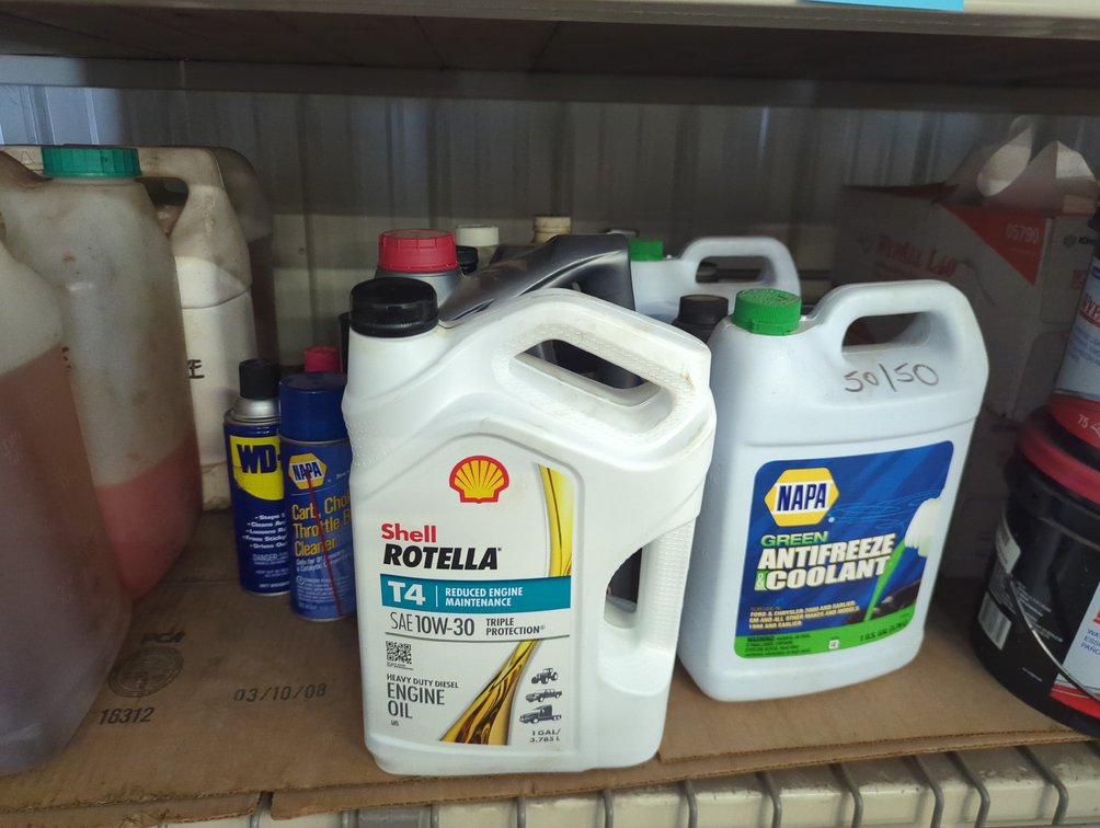 Partial Jugs of Oil & Coolant