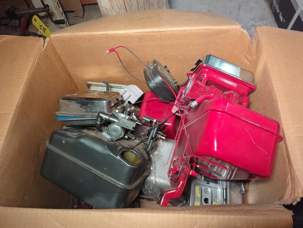 Box Lot: Fuel Tanks, Air Cleaners and Mufflers