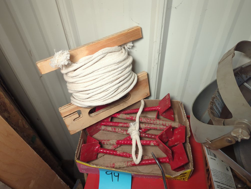 Concrete Forming Stakes and Rope