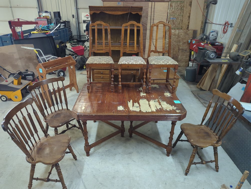 Dining Table; (6) Chairs