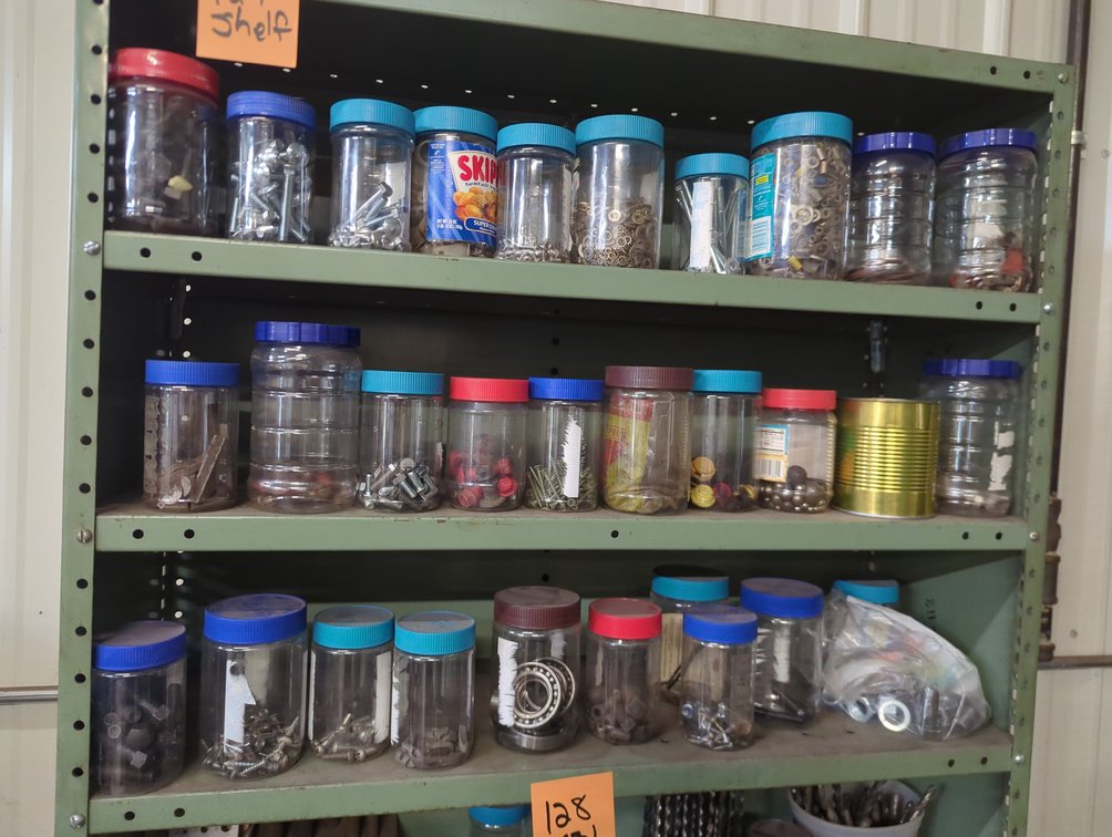 Jars of Assorted Hardware