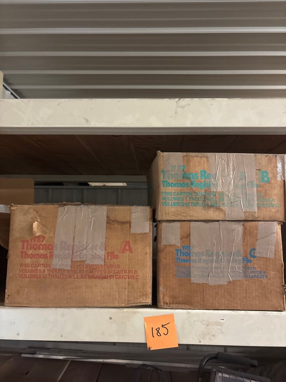 (3) boxes Thomas Registered Catalogs of companies books