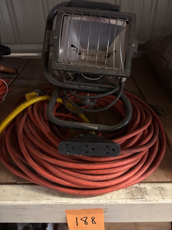 Extension cords & work light