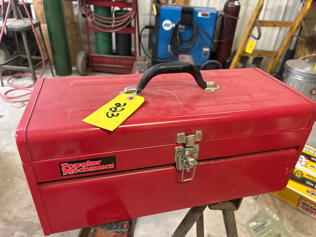 20 inch metal tool box and contents
