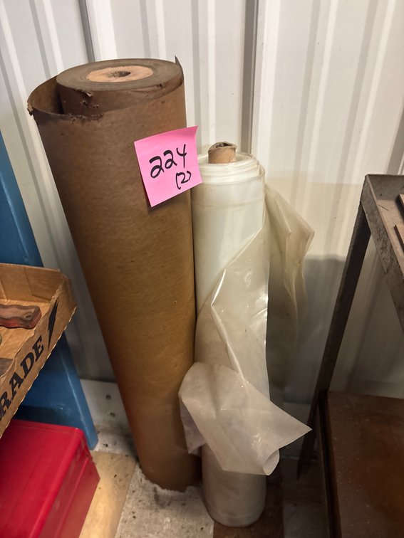 36 inch roll of paper, 30 inch roll of plastic