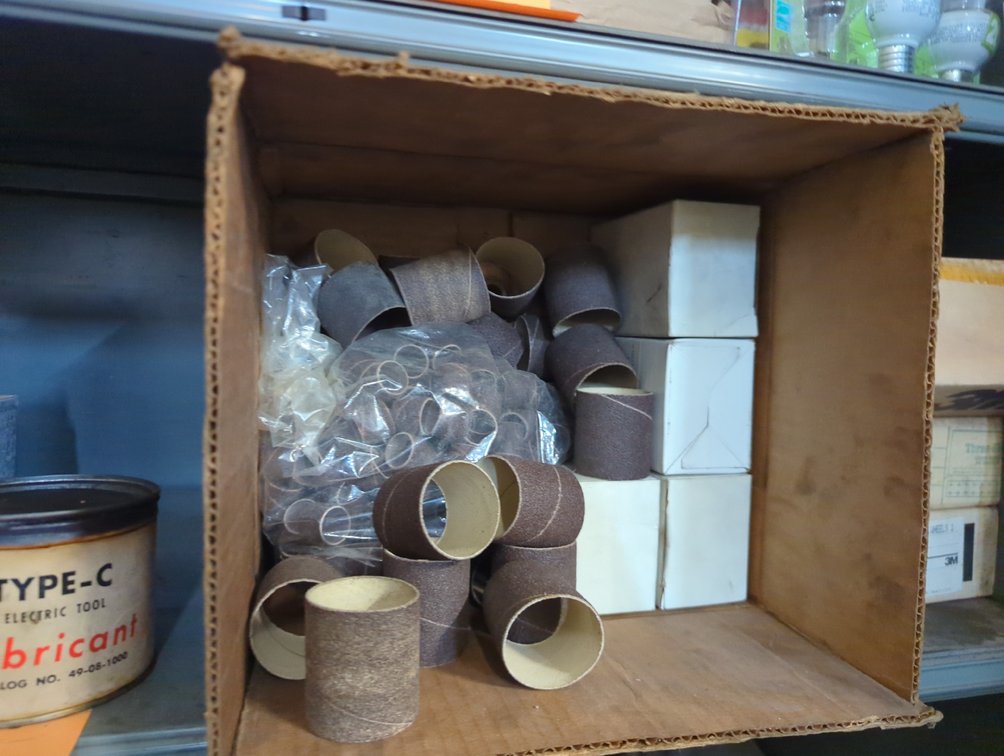 Boxes of Sanding Drums & Grinder Wheels