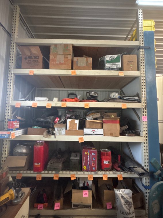 Large metal shelf