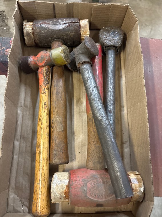Soft faved mallets, brass and lead hammers