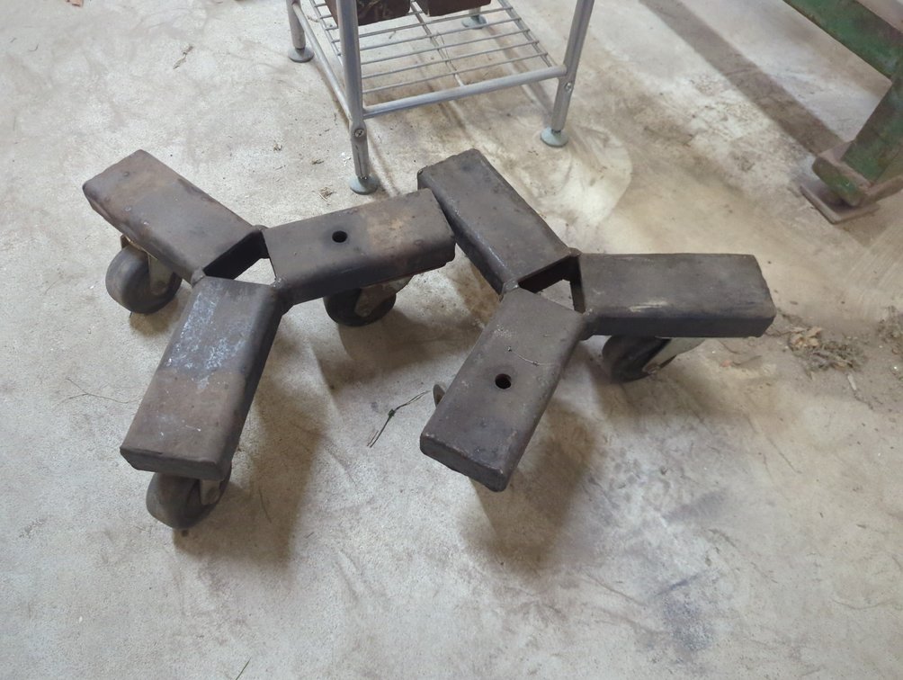 (2) Homemade Metal Dollies