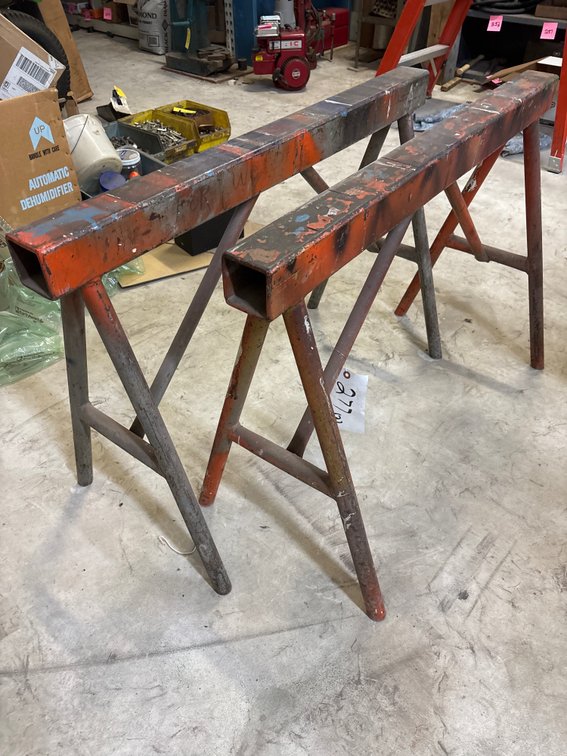 Homemade All Metal Saw Horses