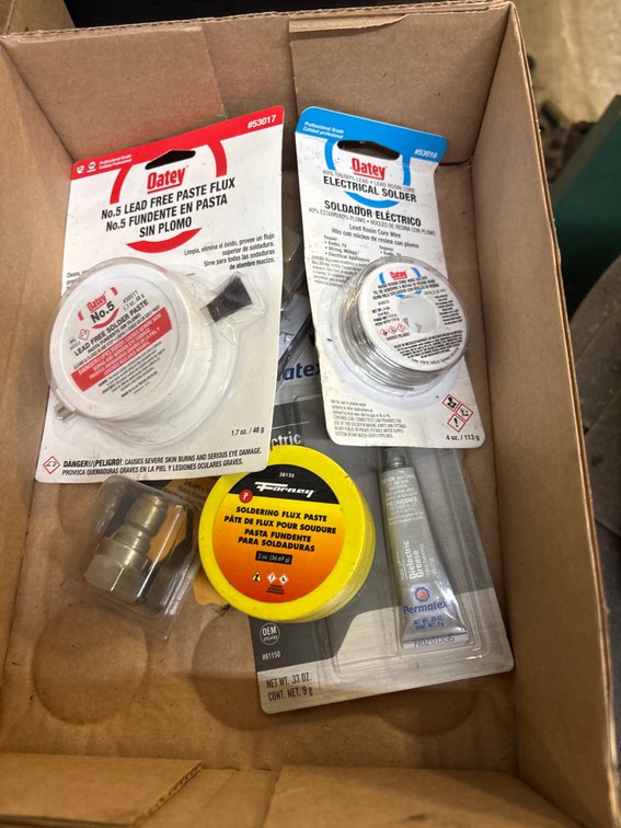Flux, solder, quick connect, dielectric grease